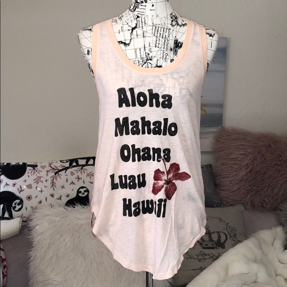 Hawaii Graphic Drape Tank by Brokedown - Picture 4 of 5